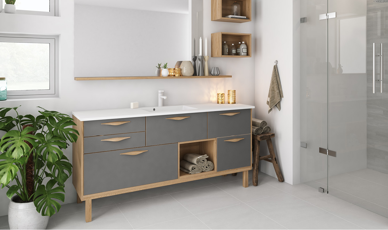 Bricks - Grå med natur eg