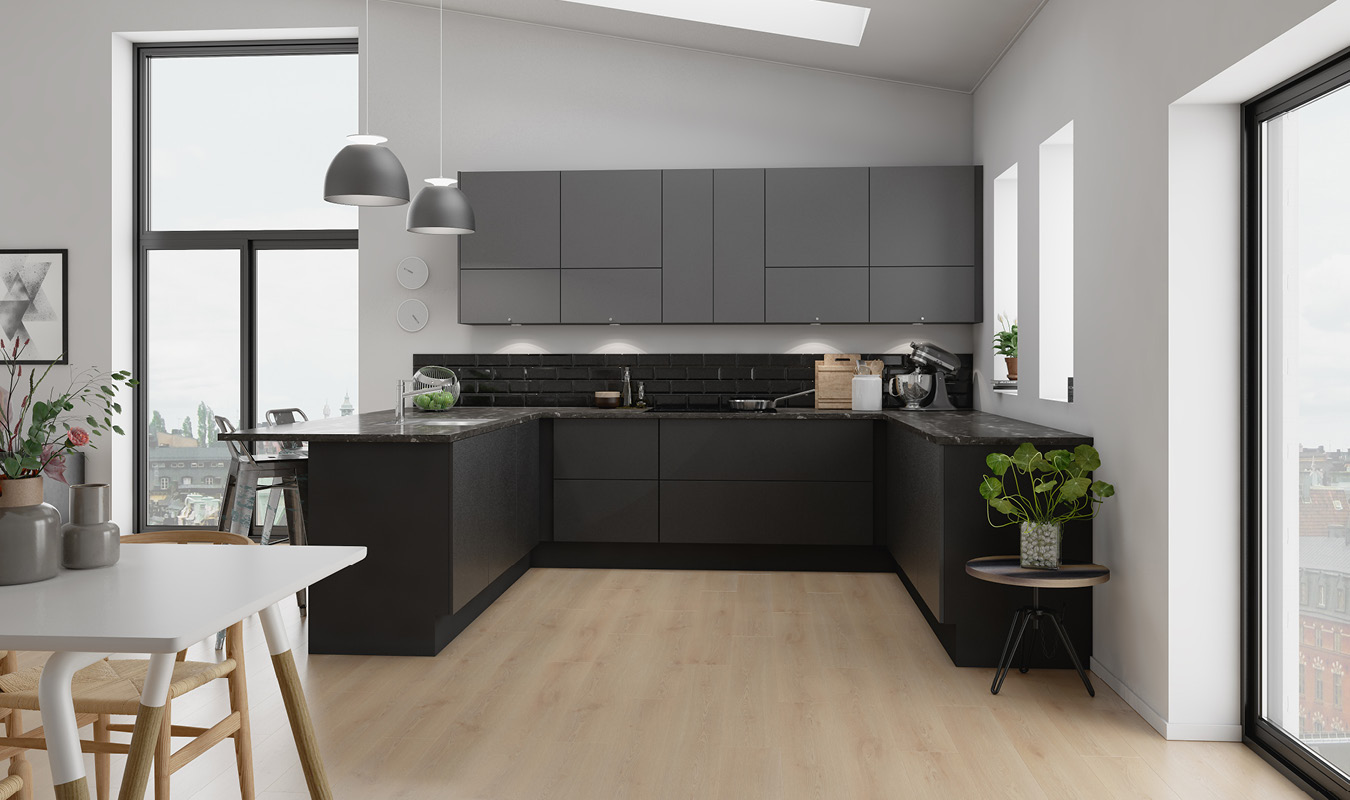 Ultra mat sort og ultra mat grå