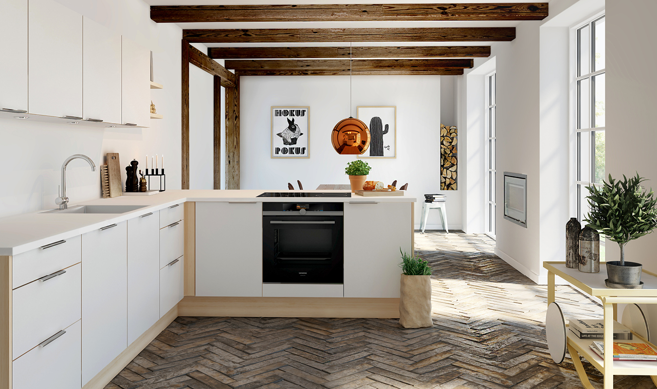 Hvid med hvid egekant