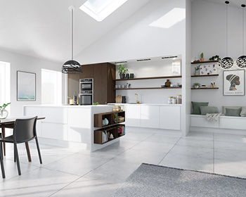 Råhvid og brun finér