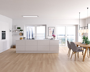 Mat hvid med integreret greb