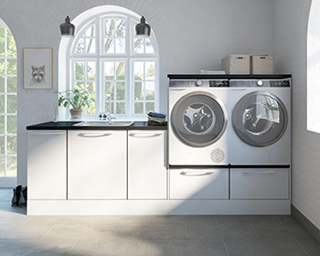 Hvid med sort kant - Bryggers