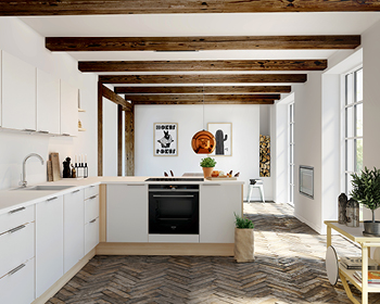 Hvid med hvid egekant